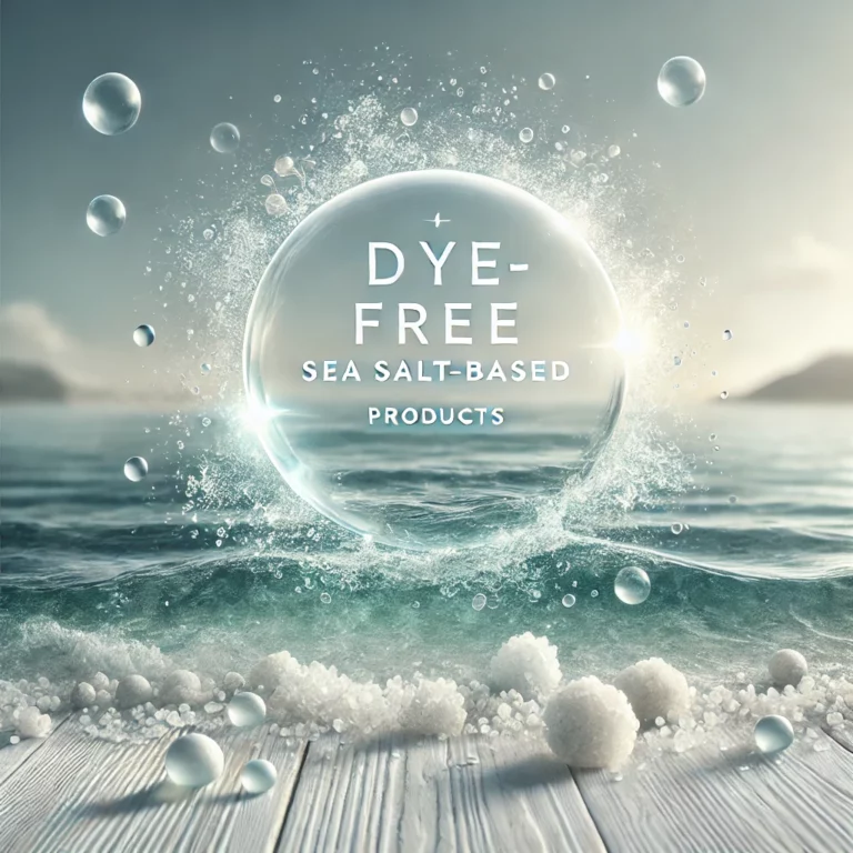 Dye Free Sea Salt based products are best for skin and health